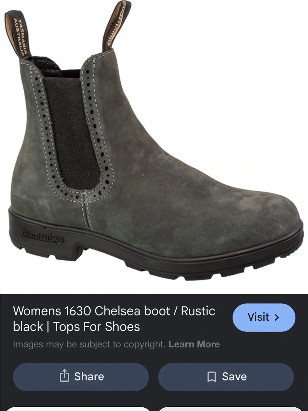 Blundstone Chelsea Boot in Rustic navy and Black Elastic